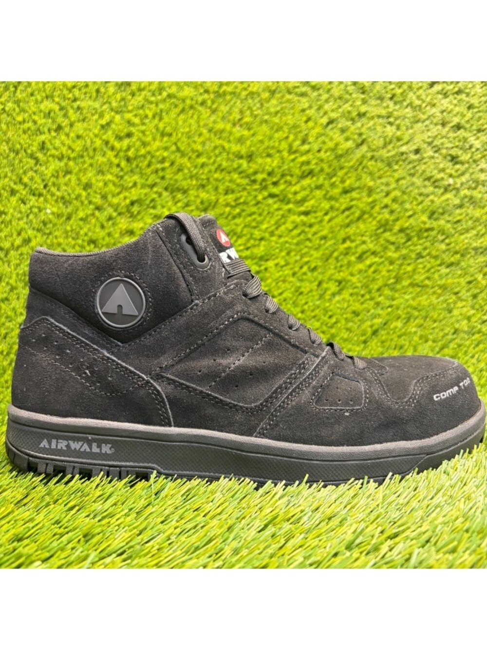 Airwalk Mongo Mid EH Womens Size 11 Black Suede Composite Toe Safety Work Boots
